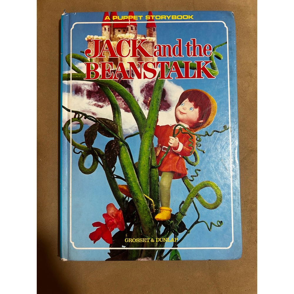 Jack and the Beanstalk Puppet Storybook 1968 Grosset Dunlap Tadasu Izawa Vintage